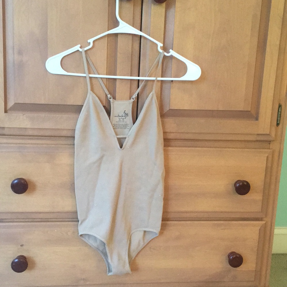 Free People Tan Bodysuit